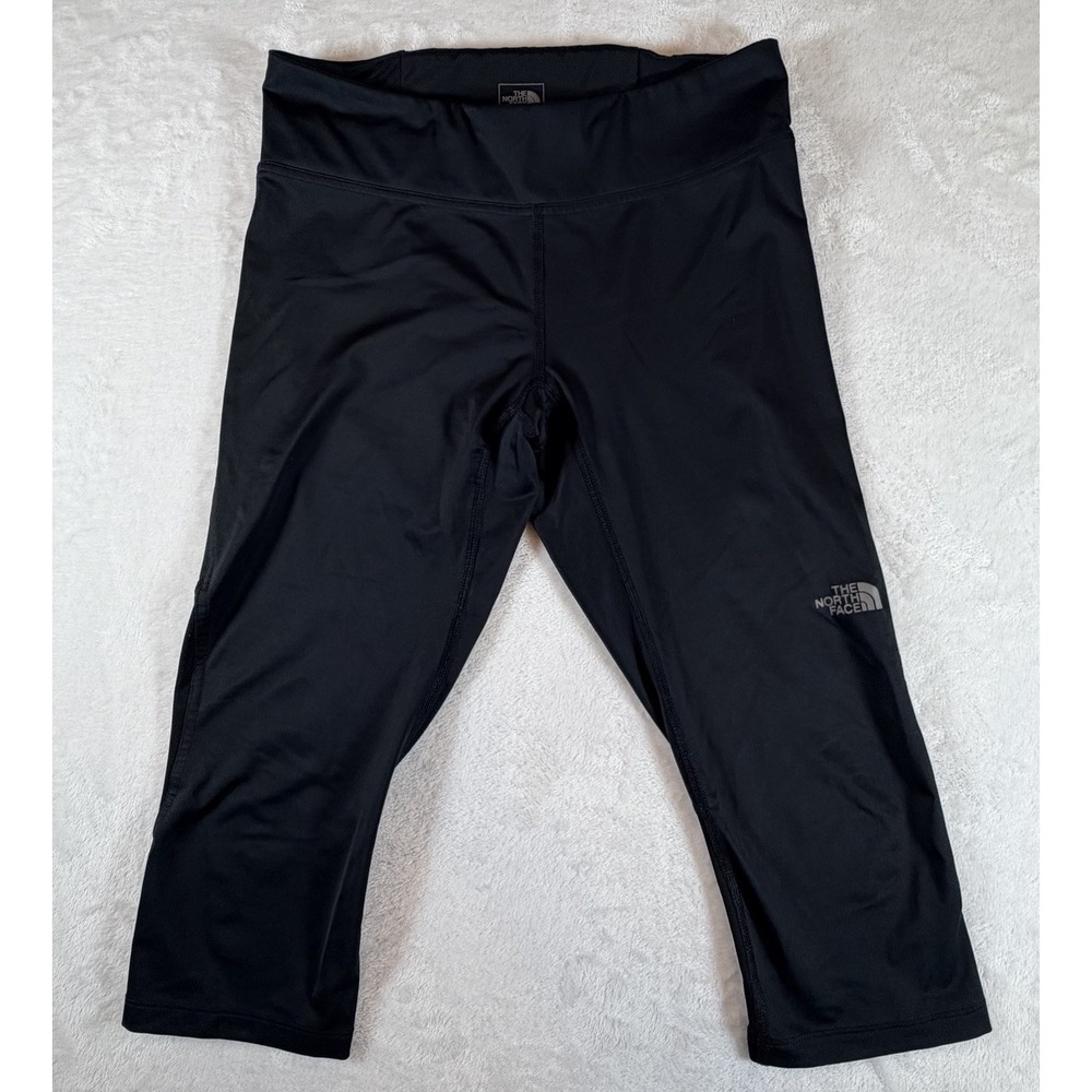 The North Face Women's Sz M Black Athletic‎ Compression Leggings Cropped Capri
